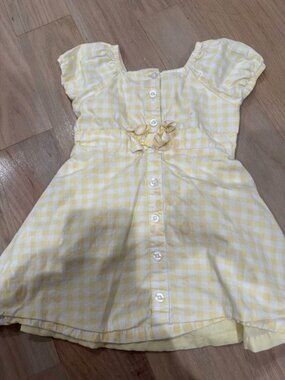 Draper James Girls Dress 2T Yellow Gingham